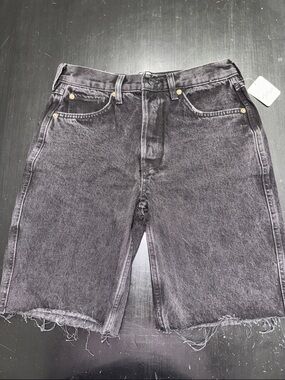 free people. we the free. black denim jean shorts. button fly. NEW with tags.